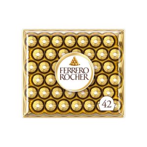 [First Order Discount]Ferrero Rocher Pralines Covered in Milk Chocolate and Nuts Hamper – Box of 42 (525g)