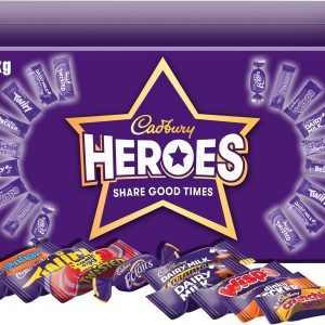 [2025 Flash Sales+ Free Shipping]Cadbury Heroes Chocolate Bulk Share Box, Assorted Mini-Size Milk Chocolate Bars, 2 kg