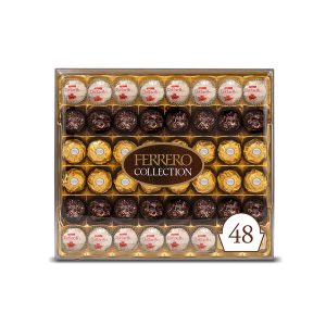 【2025 Flash Sales+ Free Shipping】Ferrero Rocher 18.2 oz 48 Count Fine Hazelnut Milk Chocolates