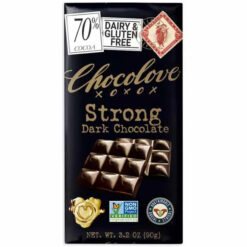 Chocolove Strong Dark Chocolate Candy Bars: 12-Piece Box