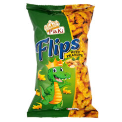 Flips Crocodile Corn Snacks With Peanuts 60g
