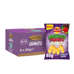 【March Promotion】Walkers Monster Munch Giants Pickled Onion Sharing Snacks Crisps 85g