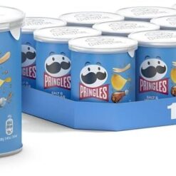 Pringles Salt and Vinegar Flavour Potato Chips, 40g (Pack of 12)