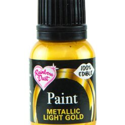 Rainbow Dust - Metallic Light Gold Edible Food Paint (25ml)