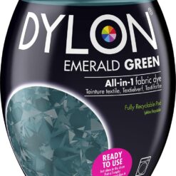 Dylon - Washing Machine Fabric Dye Pod for Clothes & Soft Furnishings, 350g – Emerald Green