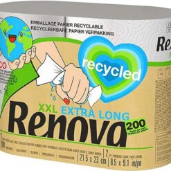 Renova - Recycled Kitchen Rolls 2-Ply XXL (Pack of 2) Wrapped in Paper