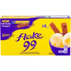 【March Promotion】Cadbury Flake 99 Chocolate Bar - 14 Pack Individually Wrapped Flaky Milk Chocolate Treats