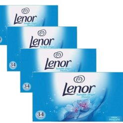 Leno Tumble Dryer Sheets Spring Awakening - 136 Count (4 x 34 Sheets) | Reduces Static & Softens