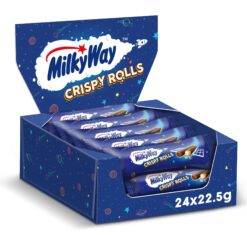 【March Promotion】Milky Way Crispy Rolls Milk Chocolate Biscuit Snack Bar - 24 Pack of 22.5g Bars