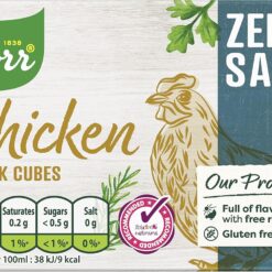 Knorr Zero Salt Chicken Stock Cubes - Pack of 8, Gluten-Free, Lactose-Free