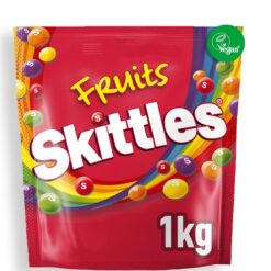 Skittles Fruit Flavoured Chewy Sweets Bag - 1kg Vegan Bulk Candy