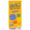 Scrub Daddy Colors - Washing Up Sponges Multipack, Dish Sponge for Cleaning Kitchen & Bathroom, Texture Changing Scratch-Free Cleaning Sponge, Odour Resistant, Dishwasher Safe - Pack of 6