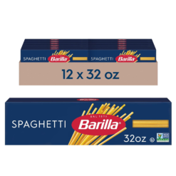 【New Users Only】Barilla Spaghetti Pasta, 32 oz. Box (Pack of 12) – Non-GMO, Made with Durum Wheat Semolina